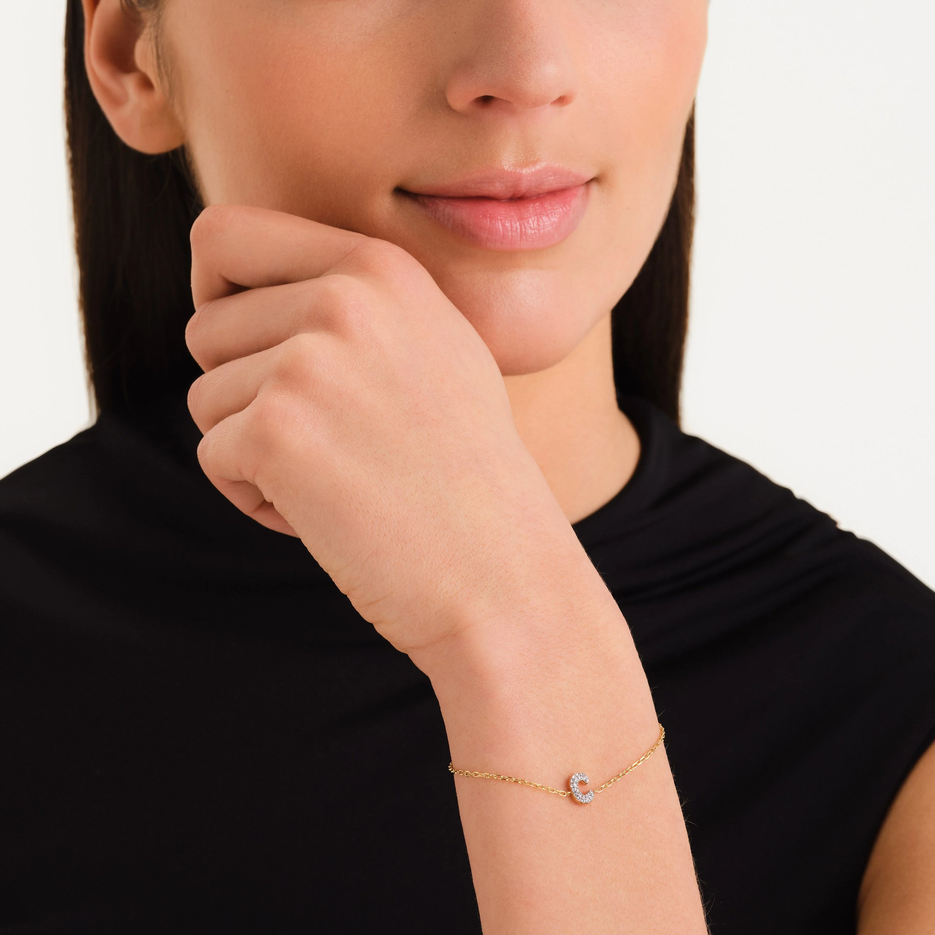 Crystal Letter C Bracelet - Image 2