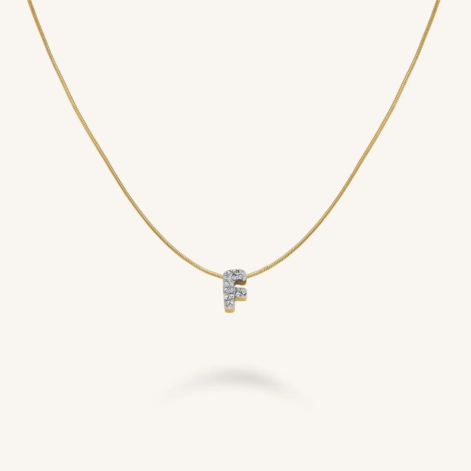 Crystal Letter F Necklace
