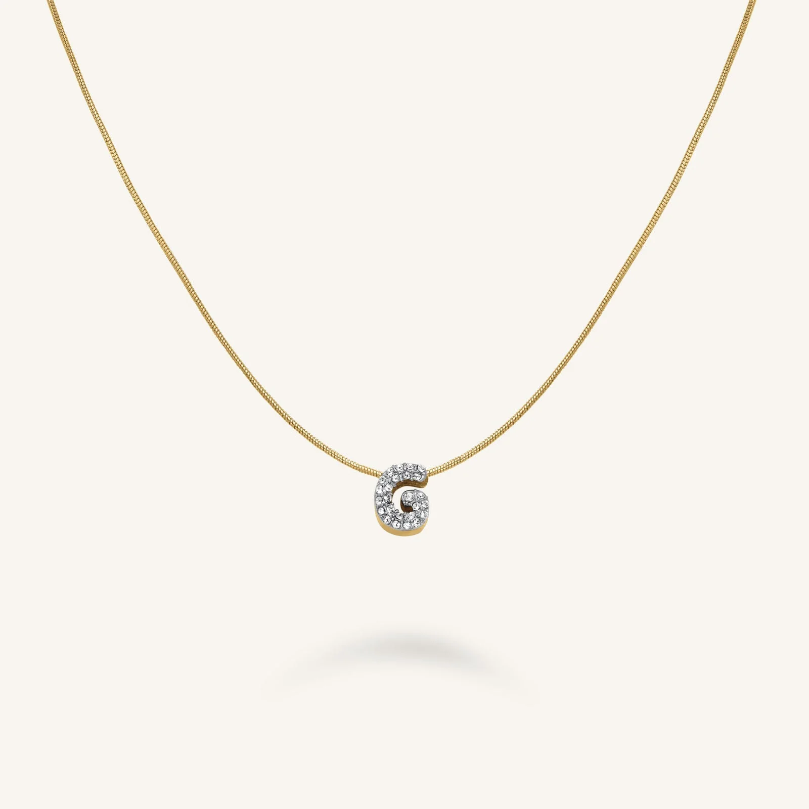 Crystal Letter G Necklace