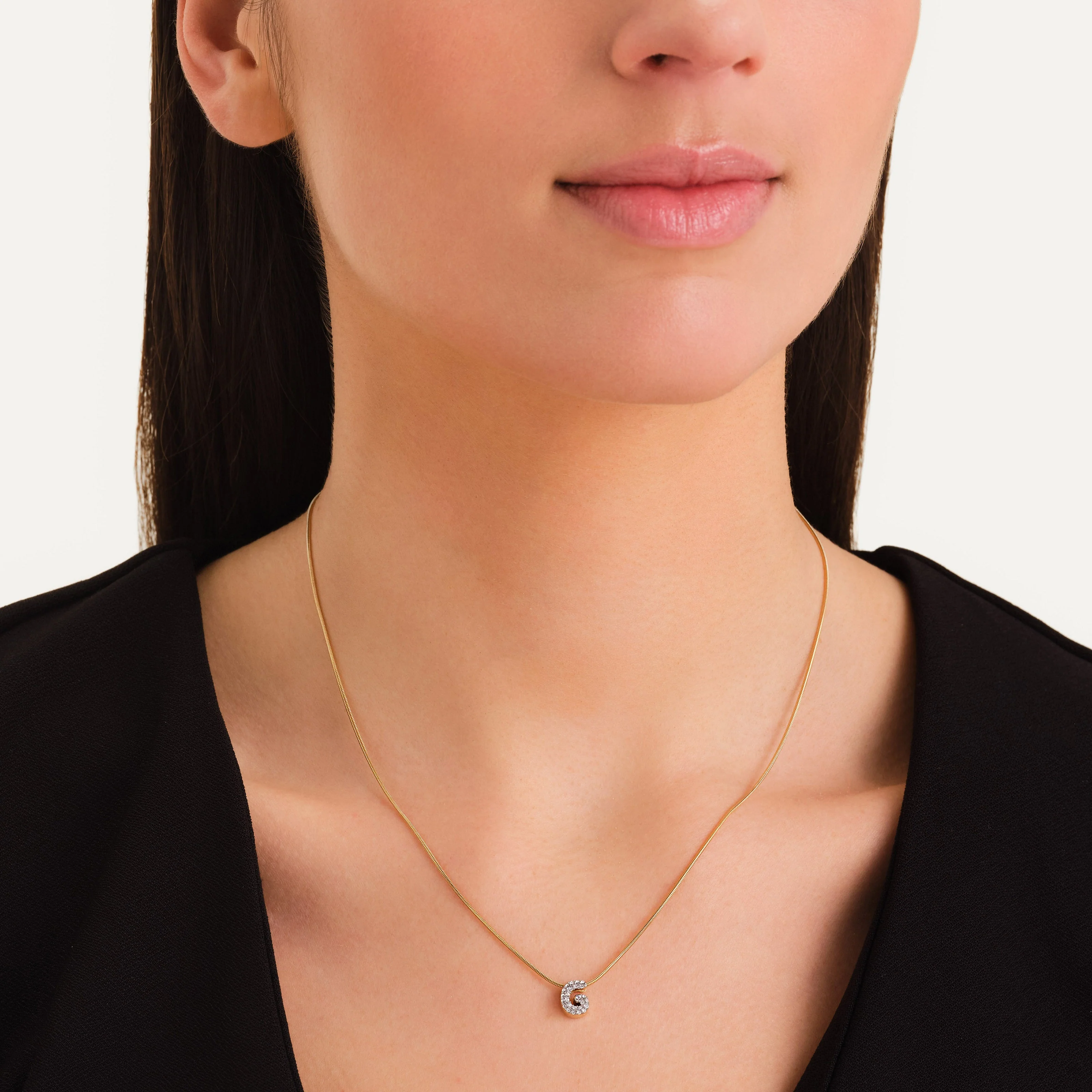 Crystal Letter G Necklace - Image 2