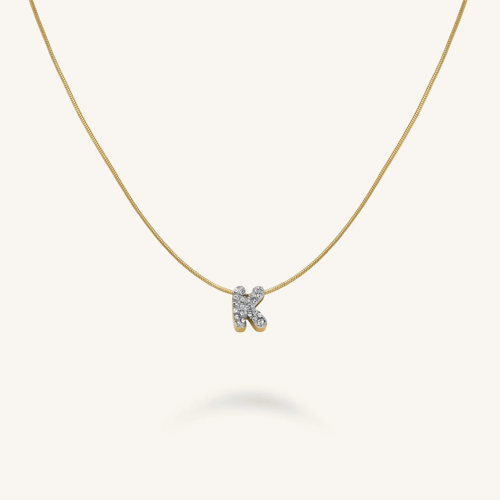 Crystal Letter K Necklace