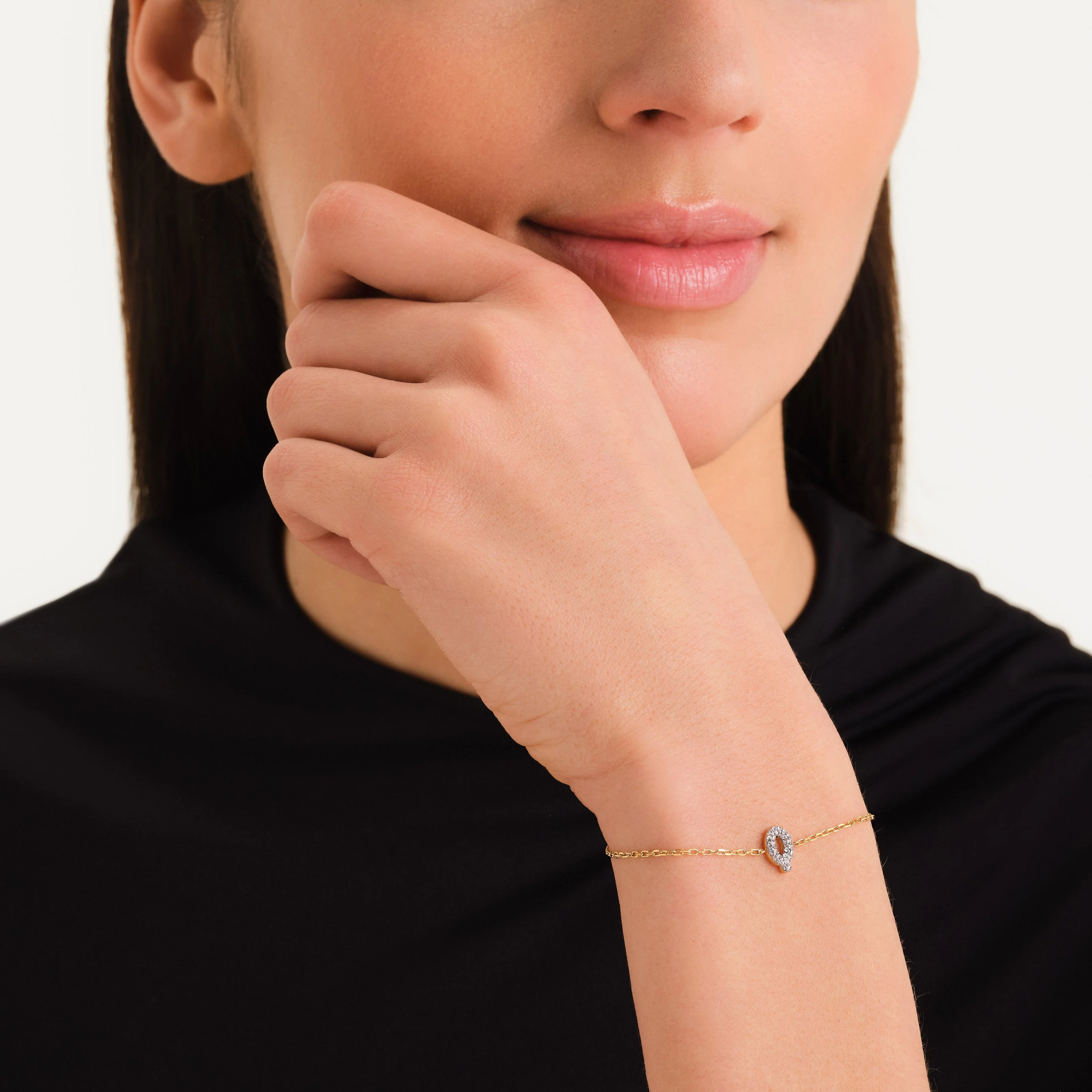 Crystal Letter Q Bracelet - Image 2