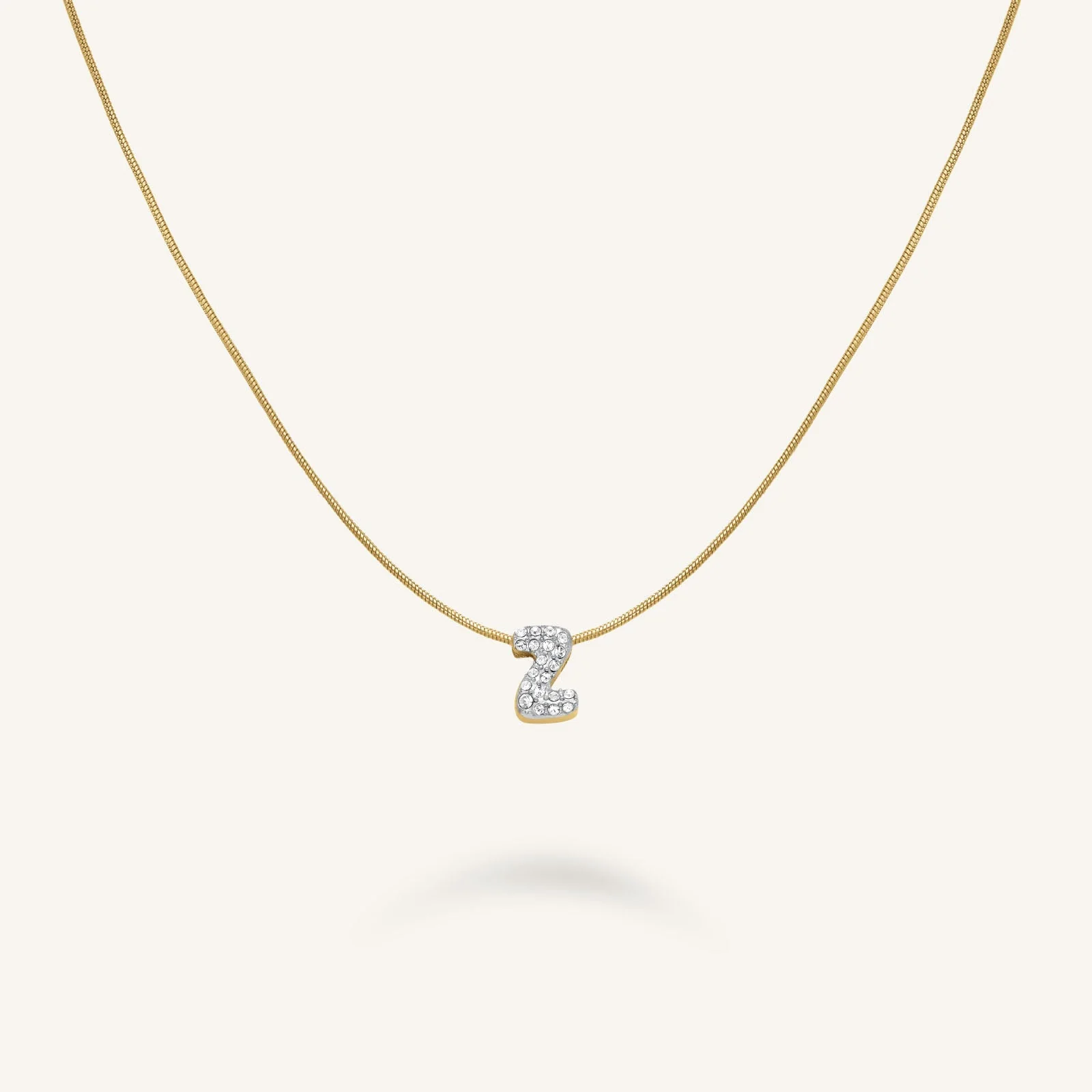 Crystal Letter Z Necklace