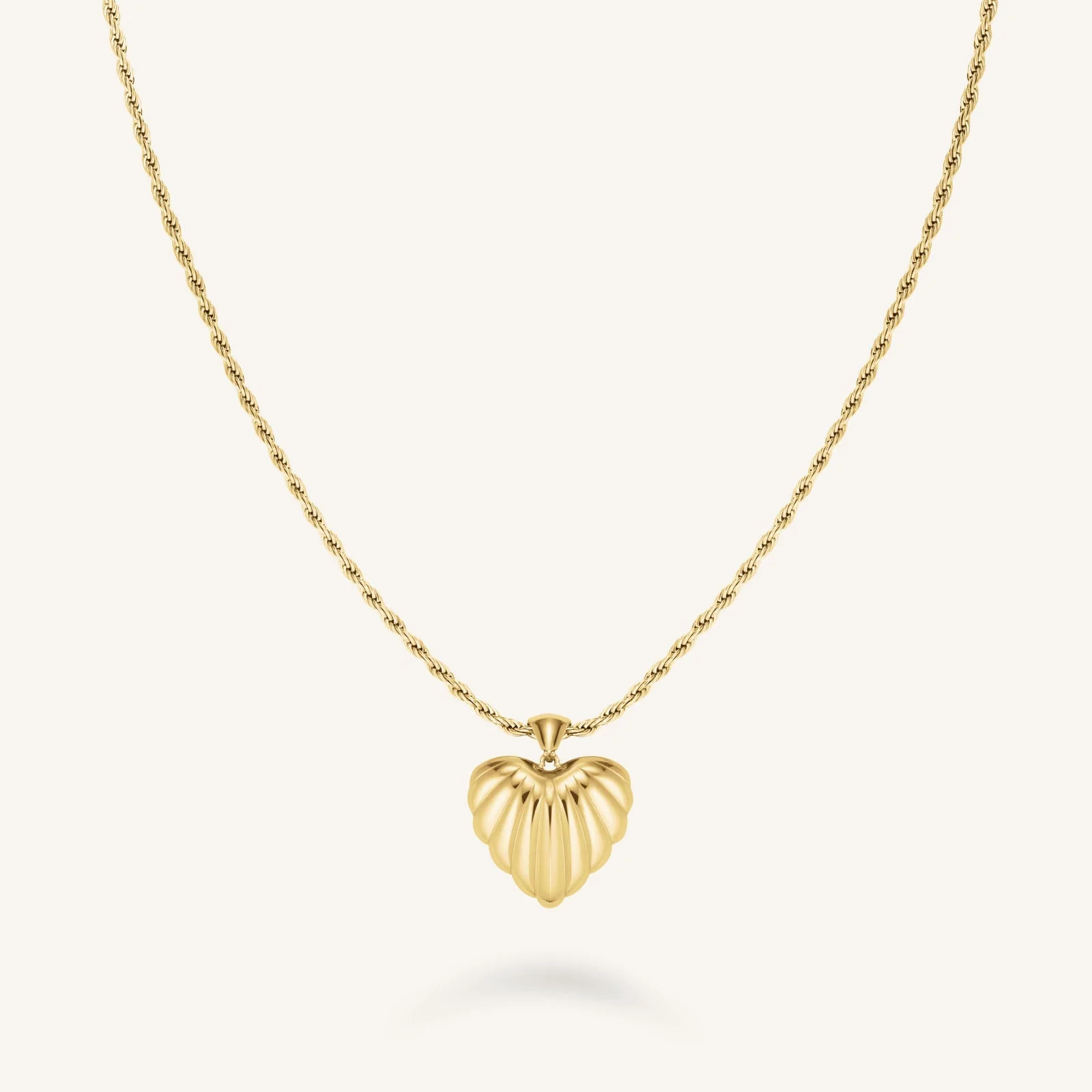 Ridged Heart Necklace