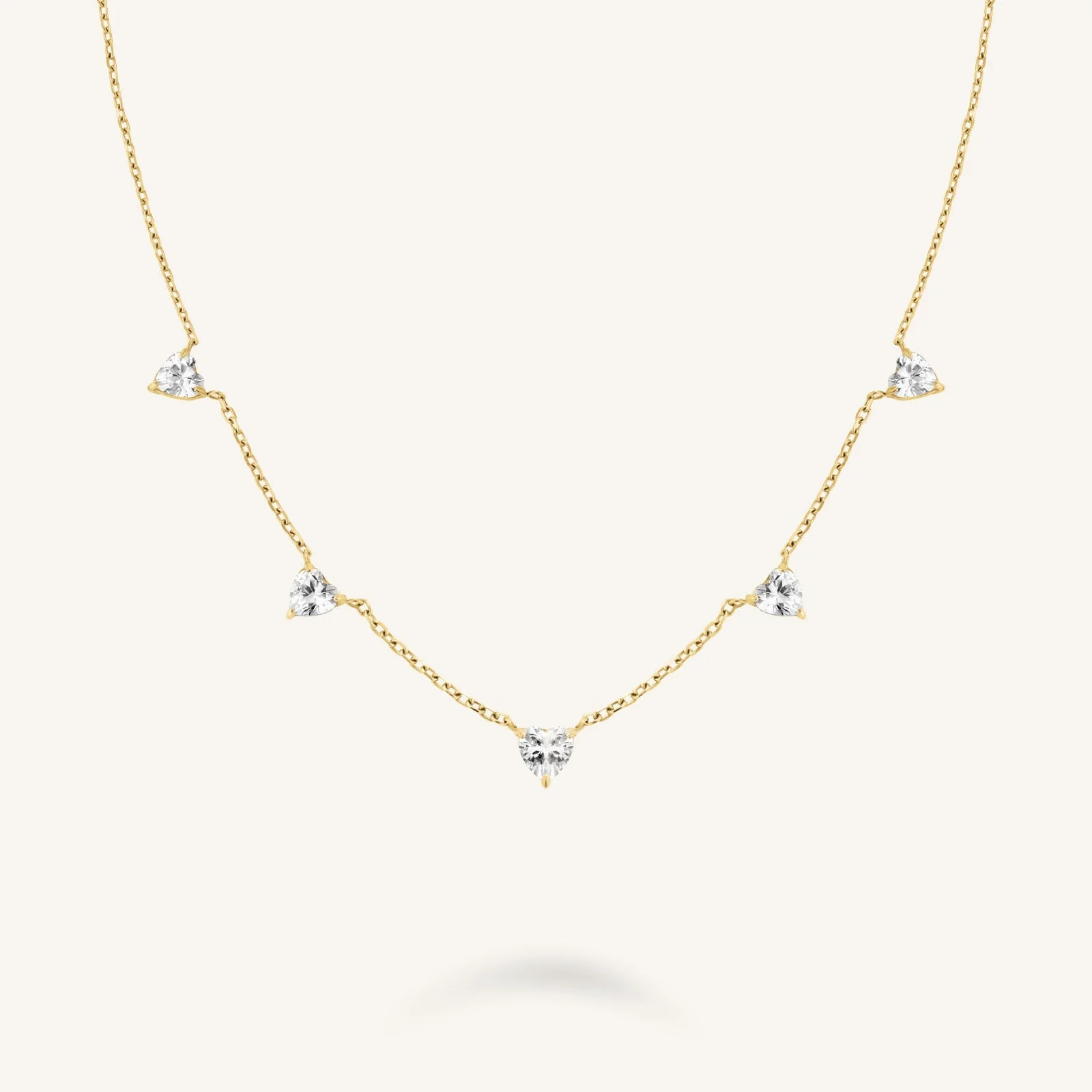 Row Hearts Necklace