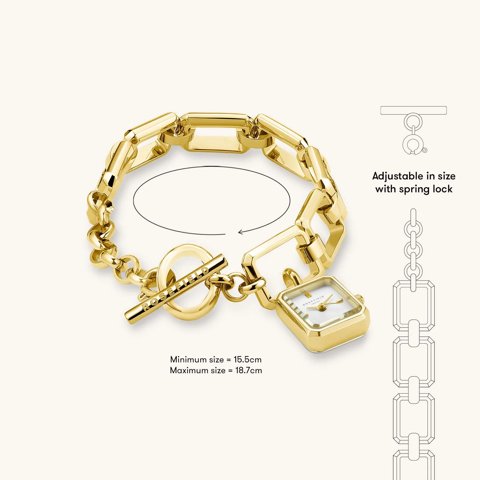 Octagon Chain Gold Black - Image 3